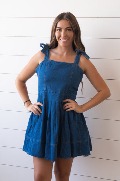 BABYDOLL DENIM DRESS