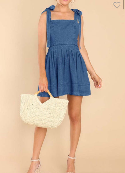 BABYDOLL DENIM DRESS