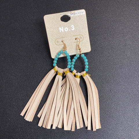 Turquoise Tassel Earrings